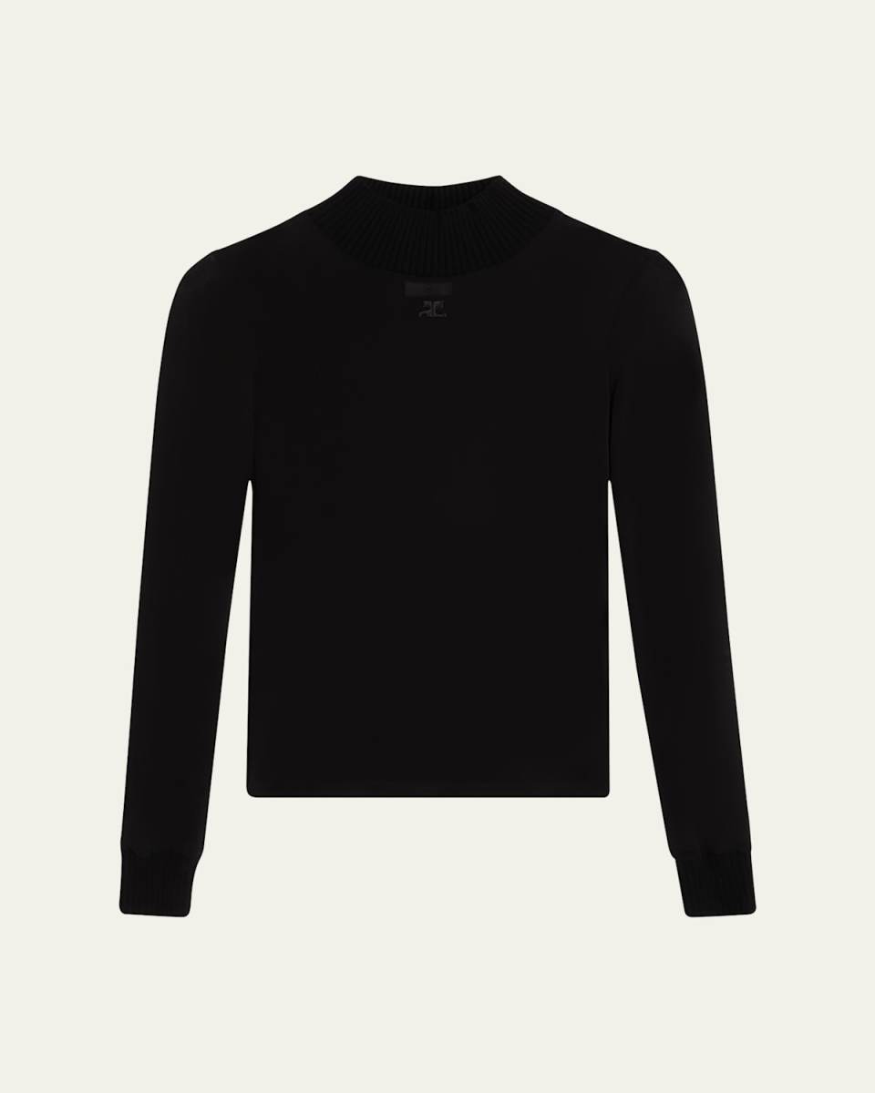 Re-Edition Mock-Neck Long-Sleeve Fitted Top